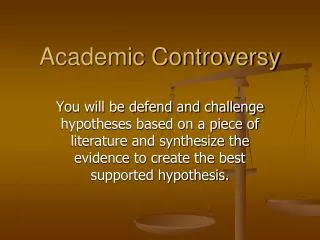 Academic Controversy