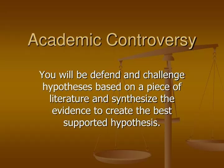 academic controversy