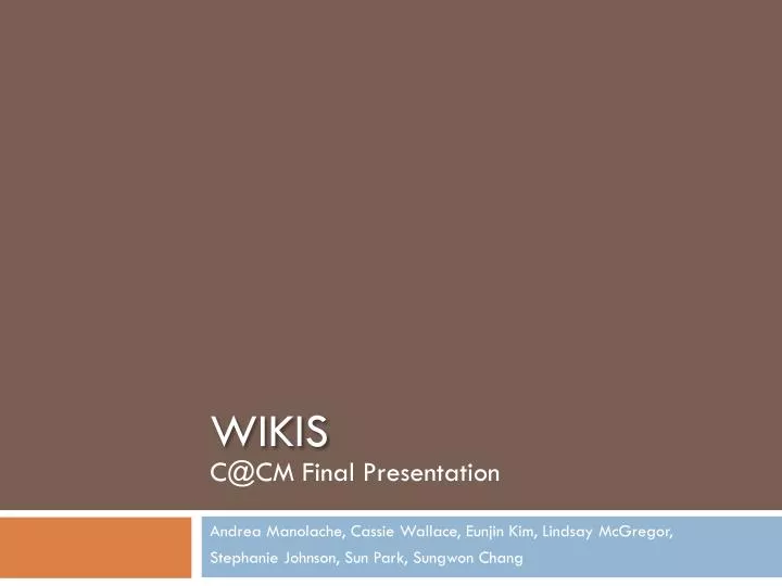 wikis