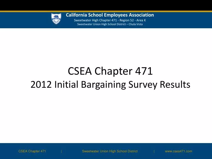 csea chapter 471 2012 initial bargaining survey results