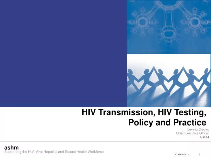 hiv transmission hiv testing policy and practice
