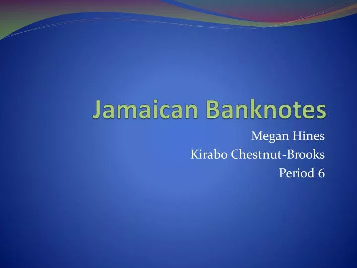 jamaican banknotes