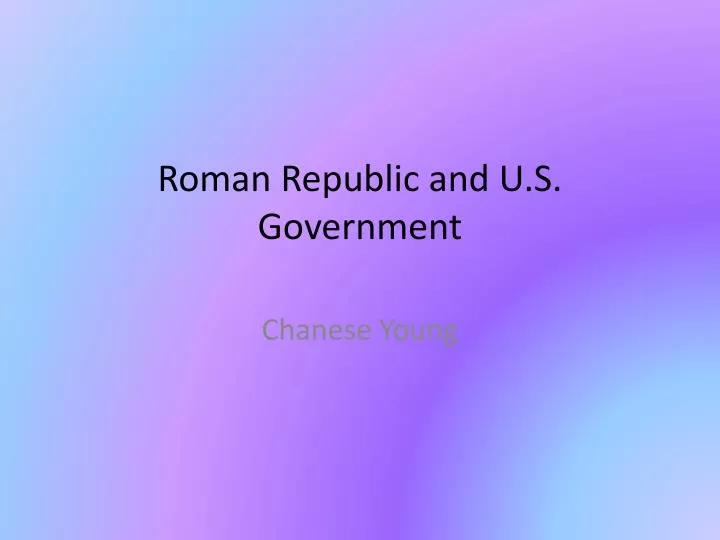 roman republic and u s government
