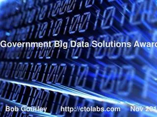 Government Big Data Solutions Award