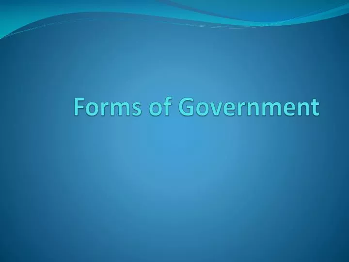 forms of government