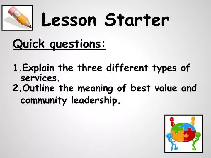 lesson starter