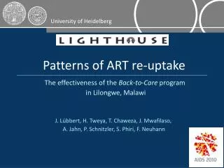 Patterns of ART re-uptake