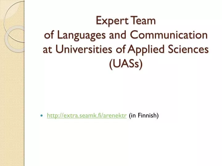 expert team of languages and communication at universities of applied sciences uass