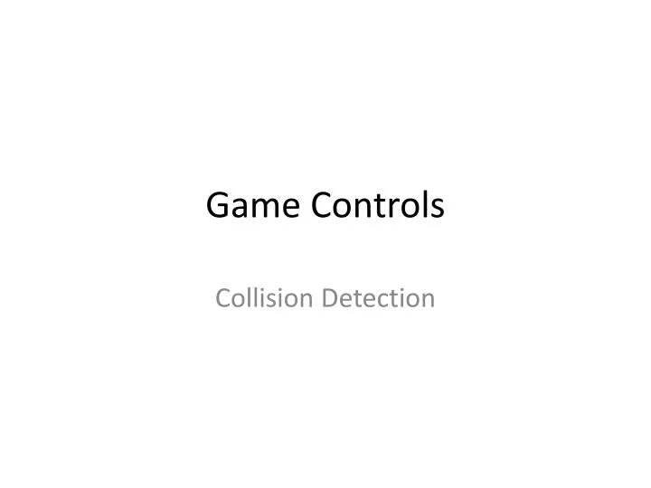 game controls