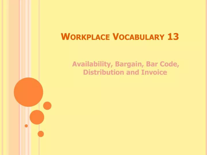 workplace vocabulary 13