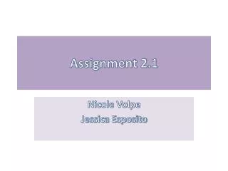 Assignment 2.1