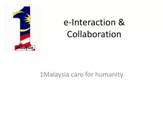 e-Interaction &amp; Collaboration