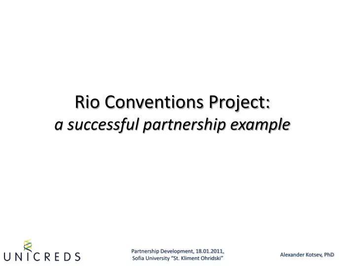 rio conventions project a successful partnership example