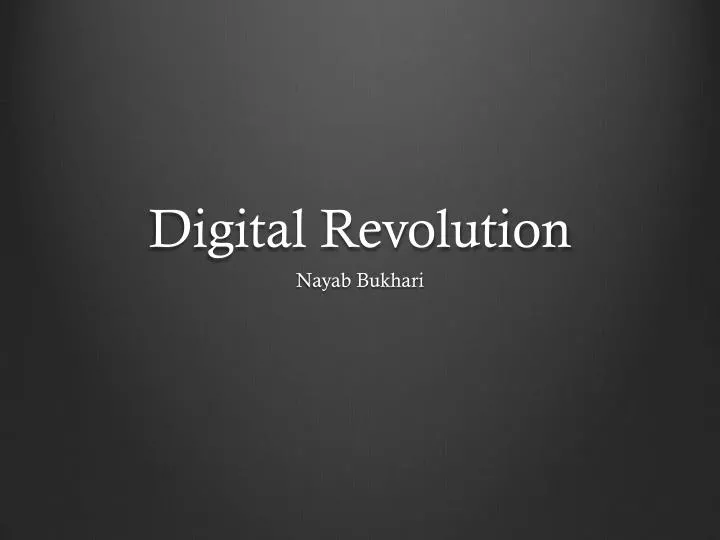 digital revolution