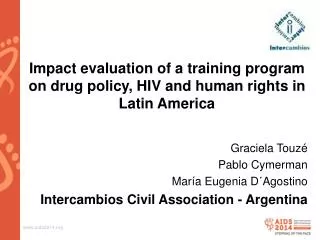 Impact evaluation of a training program on drug policy, HIV and human rights in Latin America