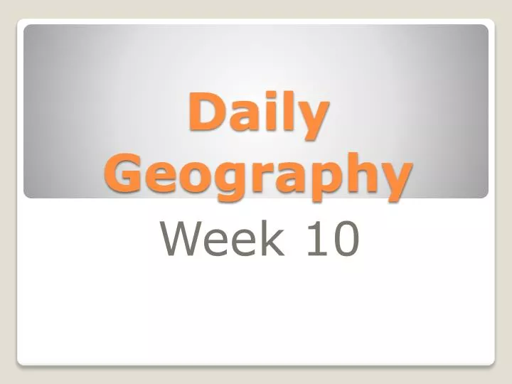 daily geography