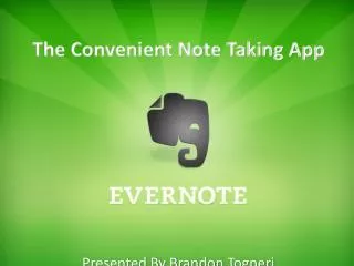 The Convenient Note Taking App