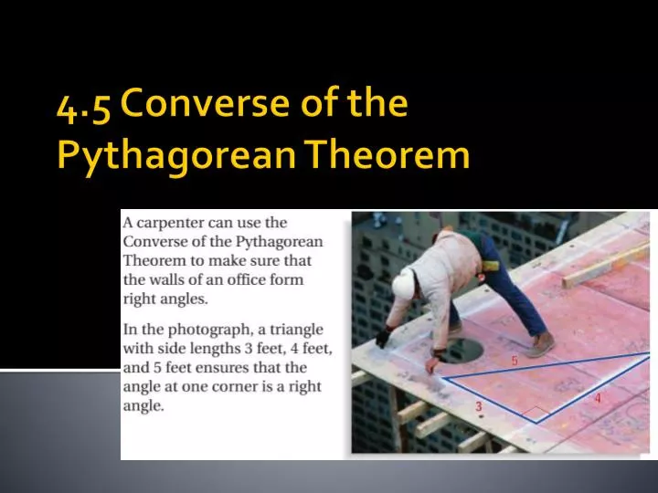 4 5 converse of the pythagorean theorem