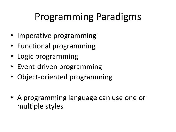 programming paradigms