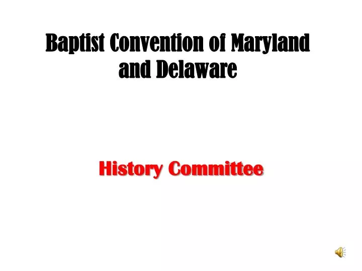 baptist convention of maryland and delaware