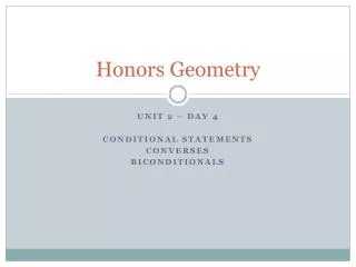 Honors Geometry