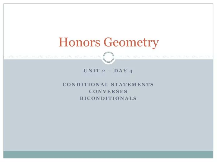 honors geometry