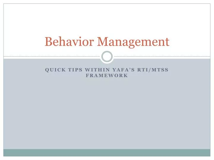 behavior management