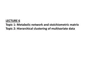 Typical network of metabolic pathways