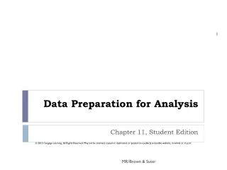 Data Preparation for Analysis