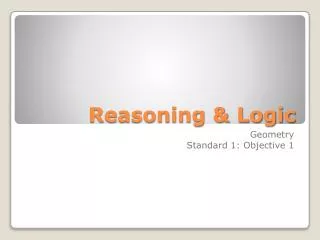 Reasoning &amp; Logic
