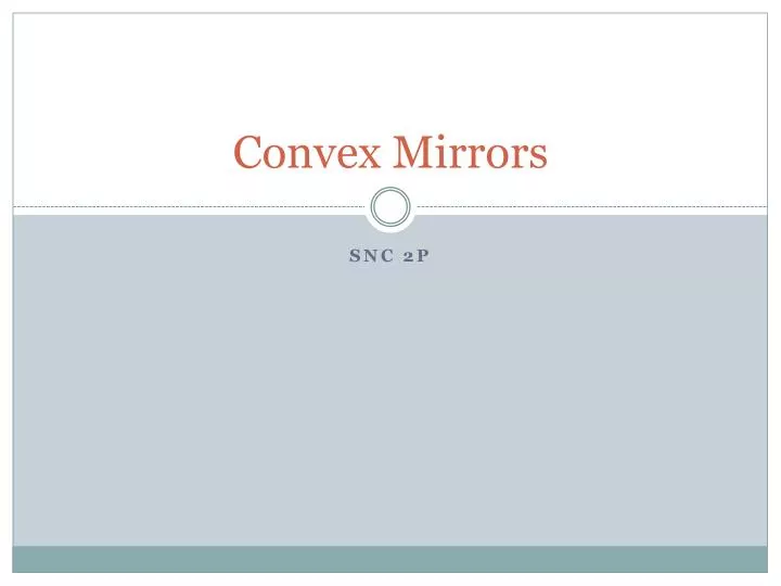 convex mirrors
