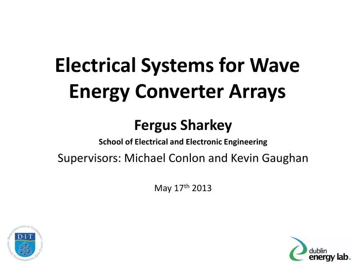 electrical systems for wave energy converter arrays