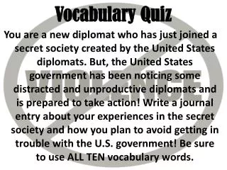 Vocabulary Quiz