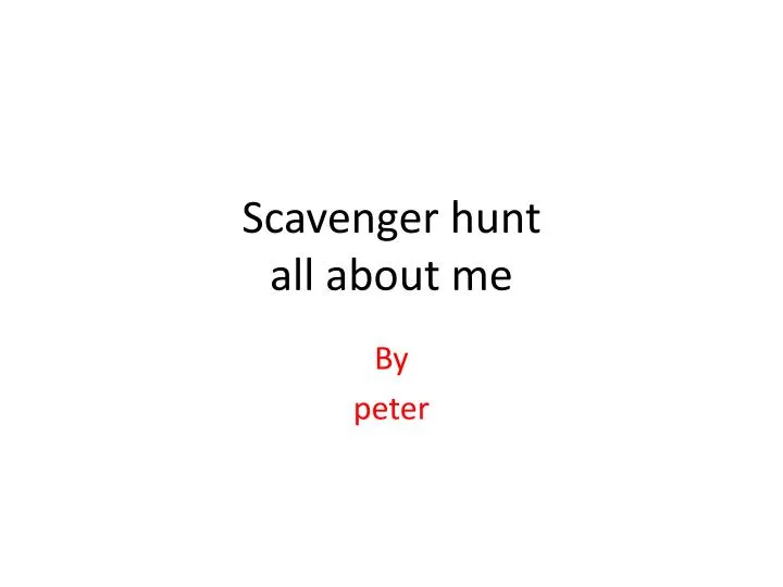 scavenger hunt all about me