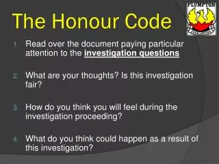 the honour code