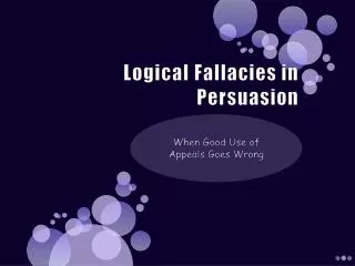 Logical Fallacies in Persuasion