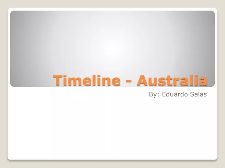 timeline australia