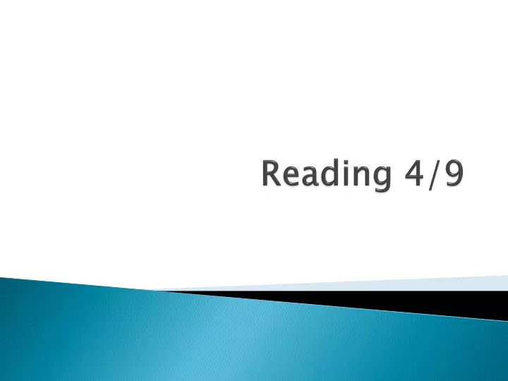 reading 4 9