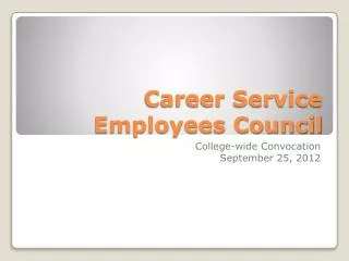 Career Service Employees Council