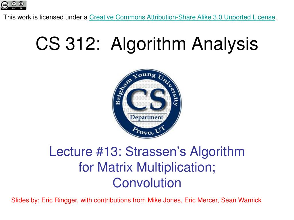 PPT - CS 312: Algorithm Analysis PowerPoint Presentation, free download ...