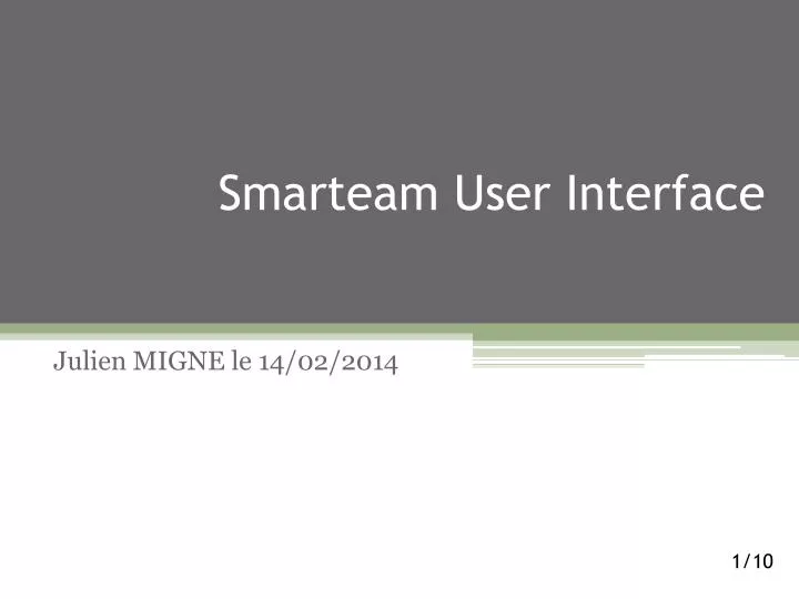 smarteam user interface
