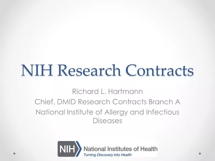 nih research contracts