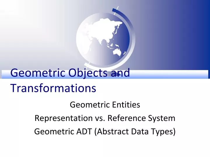 geometric objects and transformations