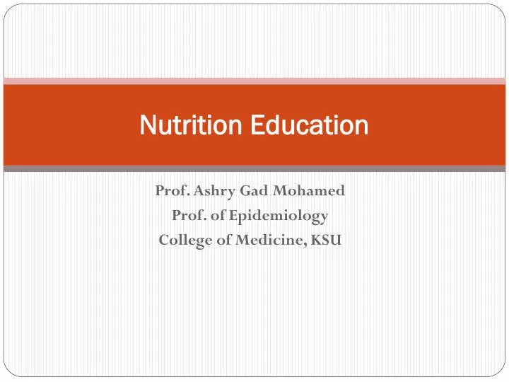 nutrition education