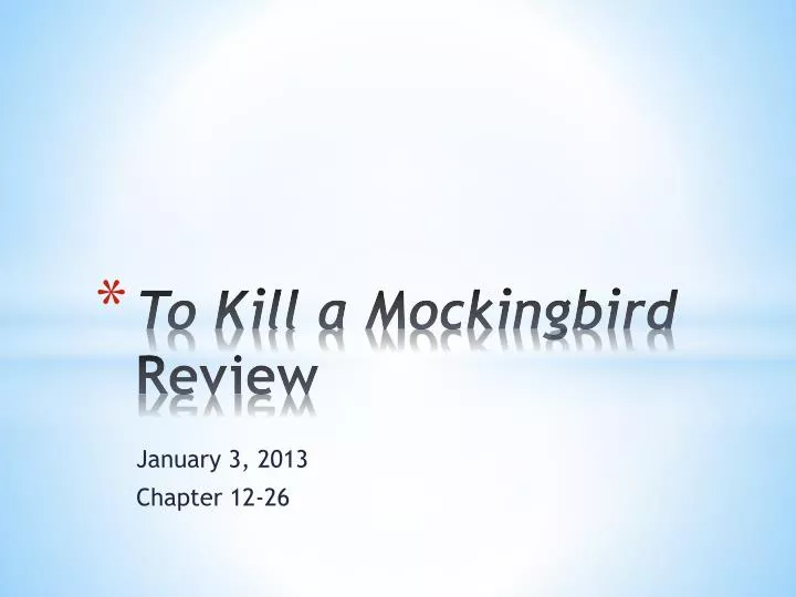 to kill a mockingbird review
