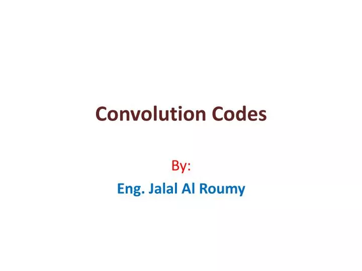 convolution codes