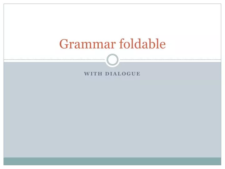 grammar foldable