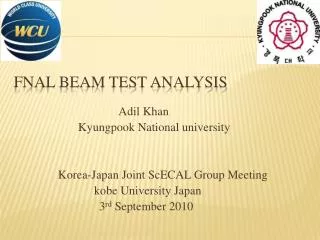 FNAL Beam Test Analysis