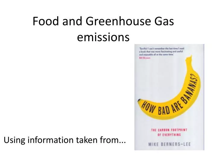 food and greenhouse gas emissions