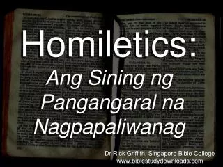 homiletics ang sining ng pangangaral na nagpapaliwanag